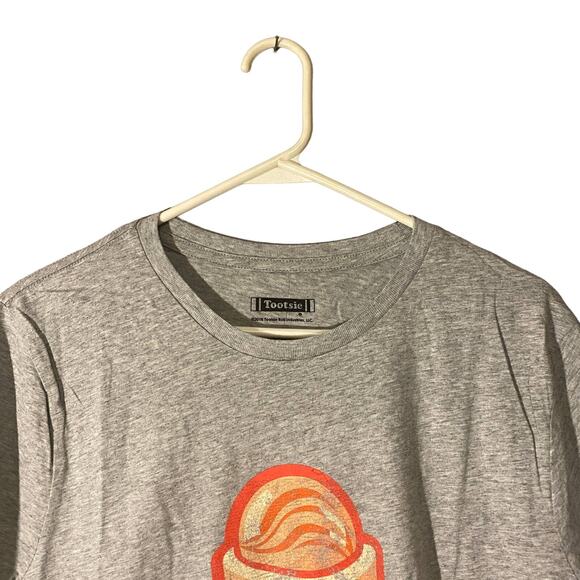 Tootsie Gray Cotton Blend Tootsie Pop Logo Graphic Novelty T-Shirt Men Sz L - Picture 7 of 8